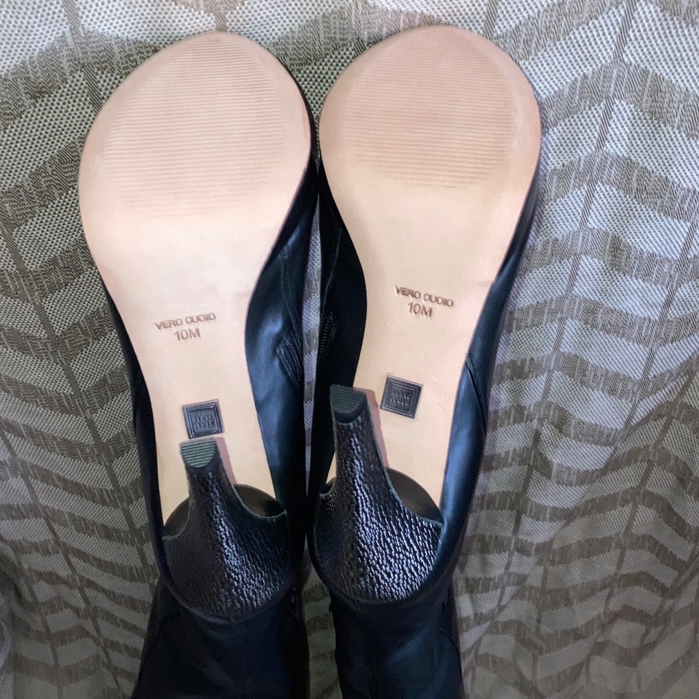 Herve Leger Thigh High Platform Heel Siren Boots Women’s 10 Black Leather New - Picture 5 of 13